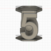 birthday candle holder number 5 anniversary numbers 3d print model - Mito3D