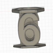 birthday candle holder number 6 anniversary numbers 3d print model - Mito3D