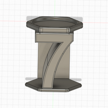 birthday candle holder number 7 anniversary numbers 3d print model - Mito3D