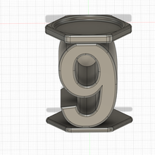 birthday candle holder number 9 anniversary numbers 3d print model - Mito3D