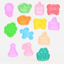 birthday cookie cutter set 13 home children birth weekend holiday stamp cookies cook cithen cutters 3d print model - Mito3D