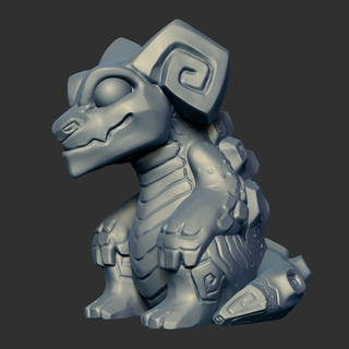 bismuth créature art dragon monstre figure jouet 3d print model - Mito3D