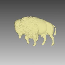 bison buffalo a arte 3d print model - Mito3D