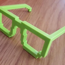 8-bits de lunettes la mode 8bit 3d print model - Mito3D