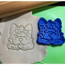 bitch simones dog cookie cutter stamp home animal simons cutting fondant hallmark 3d print model - Mito3D
