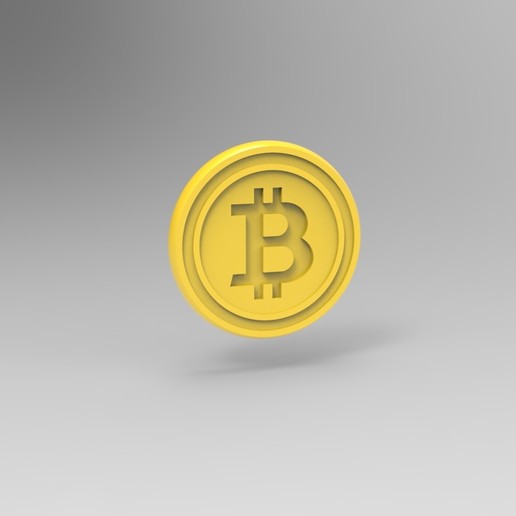 bitcoin art pocket toy keyring money coin 3D print model - Mito3D