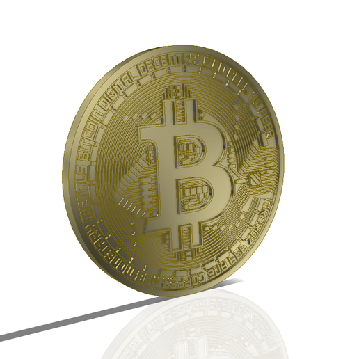 bitcoin moeda dinheiro ouro of futuro virtual 3D print model - Mito3D