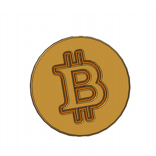 Bitcoin bijoux pièces monnaie 3D print model - Mito3D