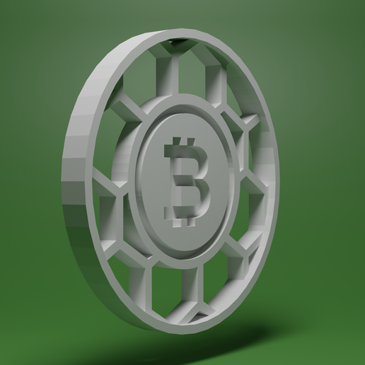 bitcoin bardak altlığı 3D print model - Mito3D