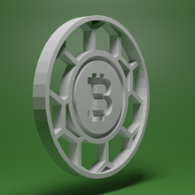 bitcoin sottobicchiere 3d print model - Mito3D