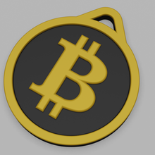 bitcoin moneta portachiavi carrelli gadget moneta bitcoin carrello moneta 3d print model - Mito3D