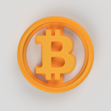 bitcoin cookie cutter mold money gold bakery crypto stock 3d print model - Mito3D