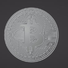 Bitcoin détaillé stl 3d imprimable bijoux monnaie or btc crypto devise jouet statue afficher méta métaverse eth nft elon Jeff 3d print model - Mito3D