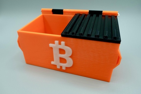 bitcoin dumpster mysticmesh3d 3d print model - Mito3D