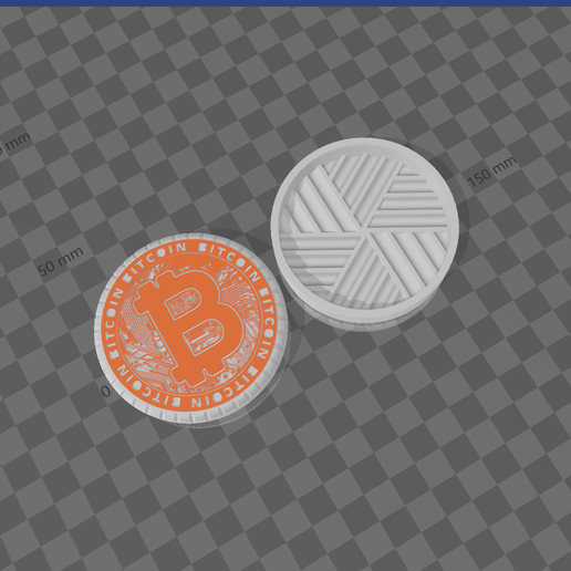 bitcoin macinino criptovaluta chopper crypto logo 3D print model - Mito3D