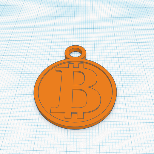 Bitcoin Schlüssel Kette Gadget Schlüsselbund 3D print model - Mito3D
