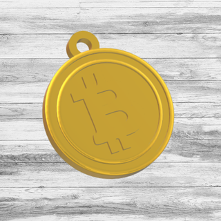 bitcoin keychain art 3d print model - Mito3D