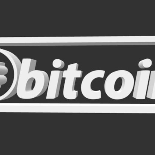 bitcoin logo arte btc moneta etere i soldi denaro contante design Casa tavolo 3D print model - Mito3D