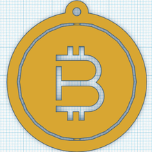Bitcoin drehend Schlüsselbund 3d print model - Mito3D