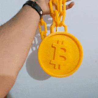 bitcon chain print place Jewelry flashforgecults necklace bitcoin blockchain block cryptocurrency crypto btc 3d print model - Mito3D