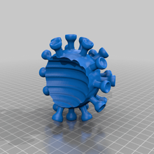 morso di coronavirus art sculture 3d print model - Mito3D