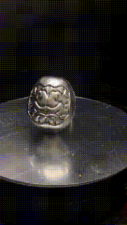 biting skull ring gold custom jewelry silver man woman ring 3dprint cast wax block skull brain biting free  3d print model - Mito3D