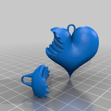 gebissen Herzen Schmuck 3d print model - Mito3D