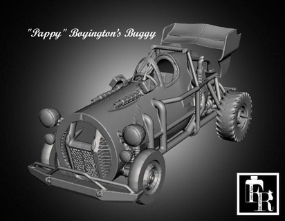 bitume gaslands buggy pappy boyington post-apocalyptic jdr post apocalyptic rpg tabletop ttrpg vehicle vehicles transport 3d print model - Mito3D