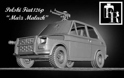 bitume gaslands polski fiat 126p maluch post-apocalyptic bitumen dieselpunk dark future mad max 3d print model - Mito3D