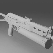 bizon gun lowpoly 3d print model - Mito3D