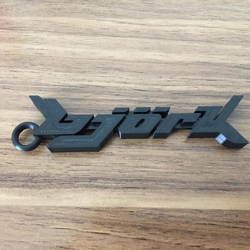 bj rk keychain bjork 3D print model - Mito3D