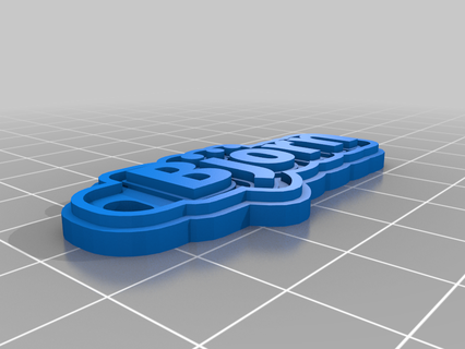 bj rn özelleştirilmiş anahtarlık takı anahtarlar 3d print model - Mito3D