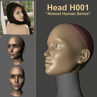bjd 1 3 75mm head - almost human sparx eyes custom fdm resin dolls 3d print model - Mito3D