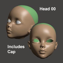 bjd 1 3 75mm head 00v2 - sparx art 1 3size bjd dolls head resin fdm custom head eyes