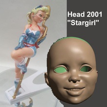 bjd 1 3 75mm head 2001 stargirl - sparx art bjd dolls head 1 3 size resin fdm custom head eyes