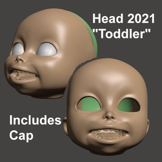 bjd 1 3 75mm head toddler - sparx eyes custom fdm resin size dolls 3d print model - Mito3D