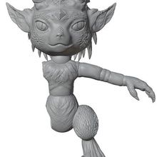 bjd mignonne chibi dragon Jeu poupée jouet velu 3d print model - Mito3D