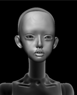 bjd head 6 ball jointed doll stl female model rose 3d print model - Mito3D