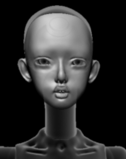 bjd head 7 ball jointed doll stl female model rose art joined articulation girl 3d 3d print model - Mito3D