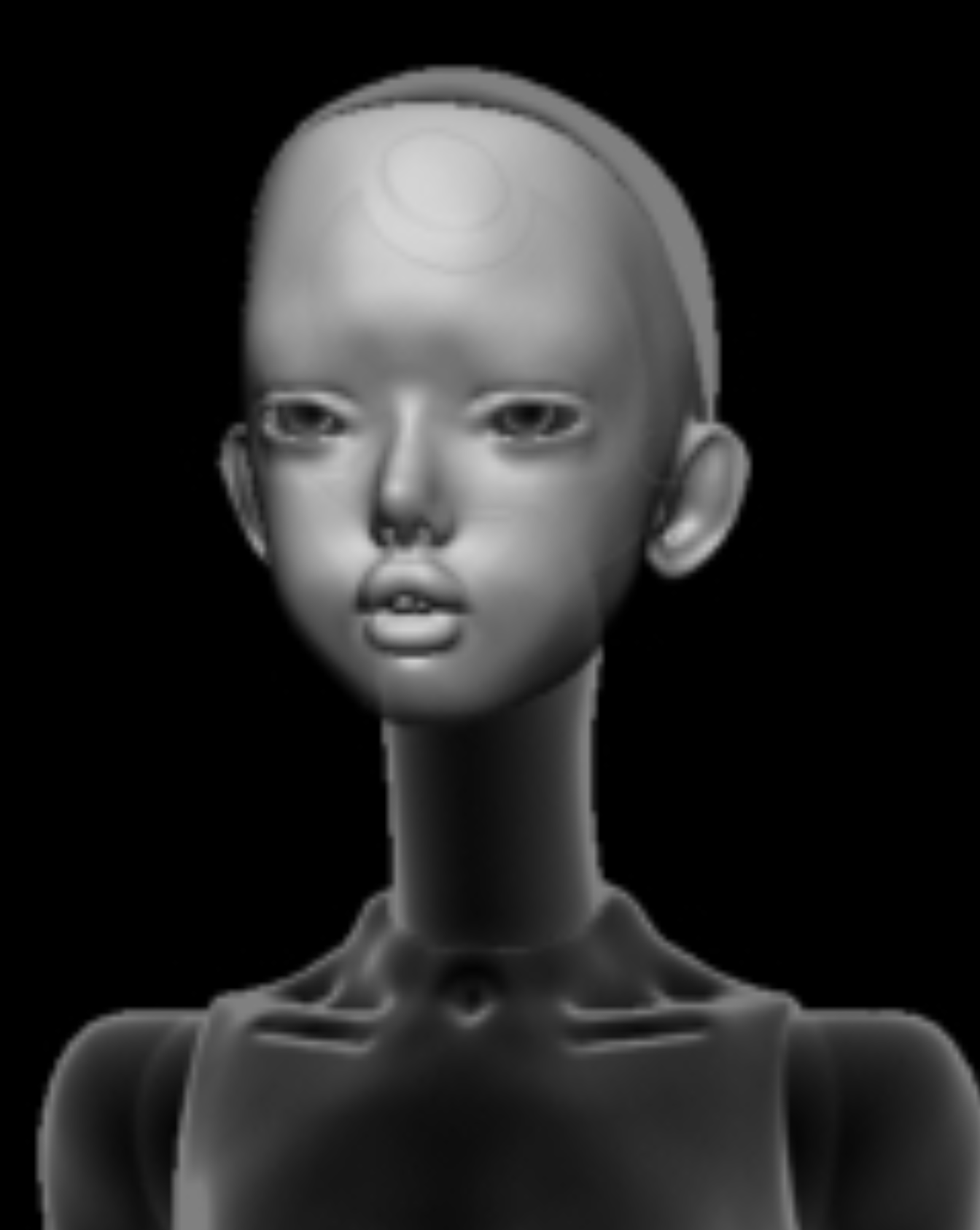 bjd head 8 ball jointed doll stl female model rose art joined articulation girl 3d 3D print model - Mito3D