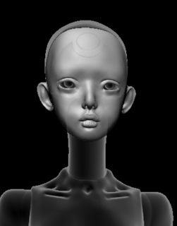 bjd cabeça bola articulado boneca stl fêmea arte juntou articulação menina 3d 3d print model - Mito3D