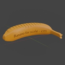 bkgcode - banana scale v2 tool ruler measure meme fruit toy 3d print model - Mito3D