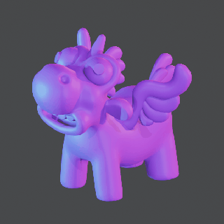 bkgcode unicorn animal toy miniature cute kid kids girl daughter gift fantasy 3d print model - Mito3D