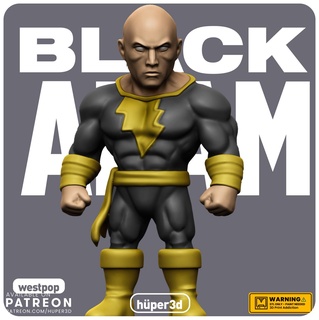 siyah Adam dc çizgi roman siyah Adam Shazam Kaya Chibi oyuncaklar huper3d 3d print model - Mito3D