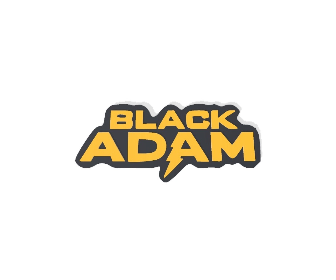 siyah Adam logo ev dc film süper kahraman Kaya Dwayne Johnson Villans Süper güçler insan 3D print model - Mito3D