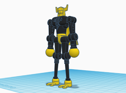 Preto átomo micronautas figura Adão 5mm 3d print model - Mito3D