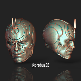 black bolt Game head marvel legends headsculpt actionfigure figure orobus orobus22 3d print model - Mito3D