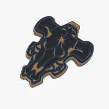 black bulls key ring fantasy trebol drawings series flagpole clover sleeve anime keychain magic 3d print model - Mito3D