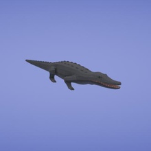 black caiman game crocodile alligator reptile swamp 3d print model - Mito3D