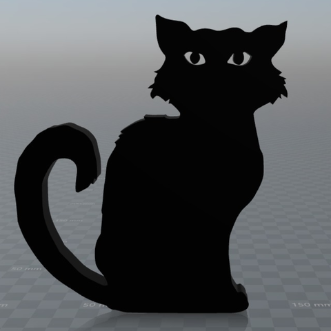 schwarze Katze verschiedene Tier halloween magnet Spielzeug 3D print model - Mito3D
